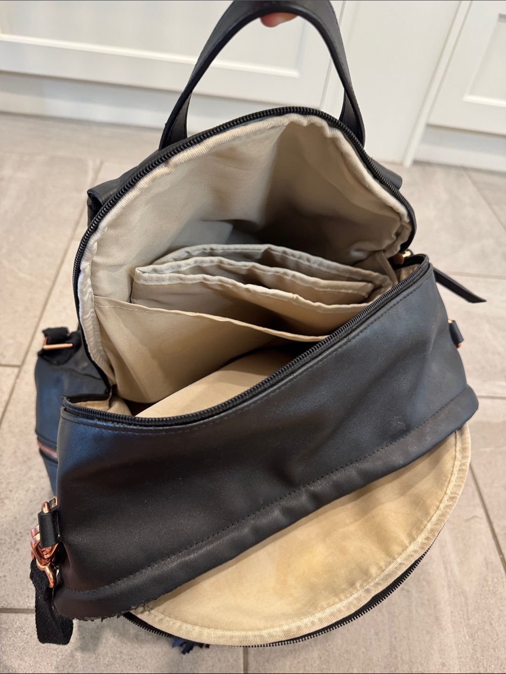 Skip Hop Black Faux Leather Diaper Bag - Picture 6 of 7